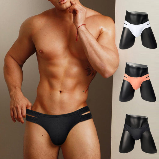 Calzoncillos Doble Cinturón Sexy con Patrón Relieve - Estilo Nacional Hombre
