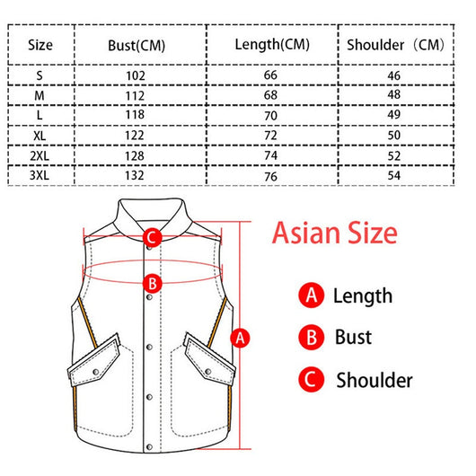 Chaleco de Cuero para Motociclista - Estilo Casual Tallas Grandes - Image 4