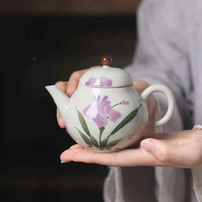 Tetera de Porcelana Pintada a Mano con Decoración Bajo Esmalte - Image 3
