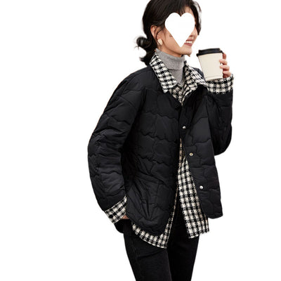 Abrigo Acolchado de Algodón para Mujer - Diseño Minimalista Versátil - Image 3