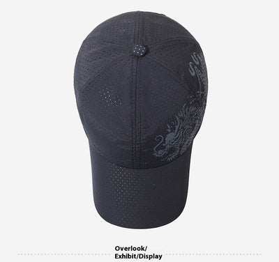 Gorra de Béisbol Hombre Estilo Chino Dragón Impreso Poliéster - Image 15