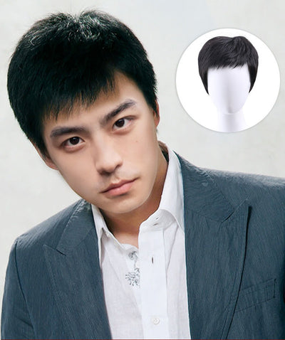 Juego de Pelucas Cabello Natural Voluminoso para Hombre - Image 8