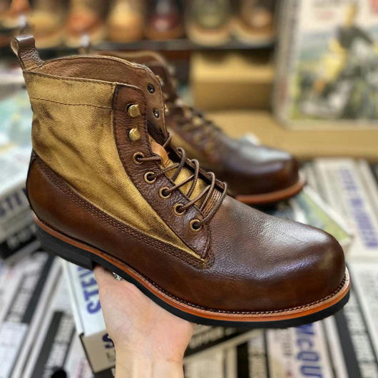 Botas Martin de Cuero para Hombre - Estilo Retro Invierno - Image 7
