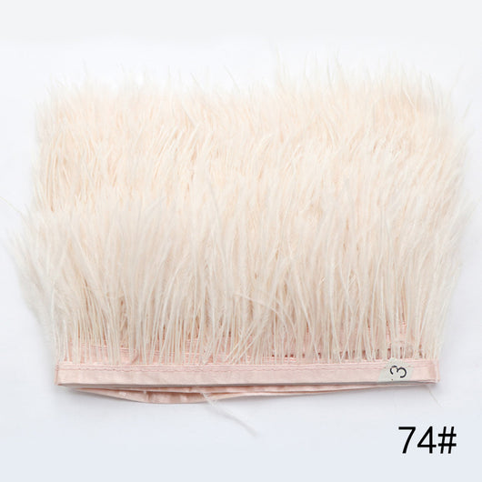 Cinturón Tejido de Color Sólido con Encaje de Plumas de Avestruz - Image 22