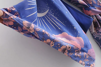 Kimono Cardigan Suelto con Estampado de Luna y Cinturón - Image 26