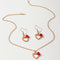 Simple Fashion Love Five-pointed Star Pineapple Earrings Necklace Set C