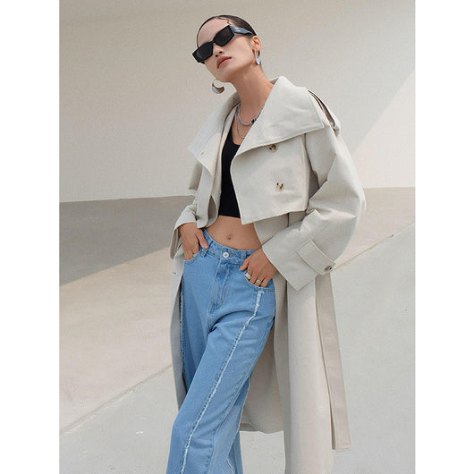 Cardigan Cortavientos Estilo Coreano Dos Piezas Mujer - Image 10