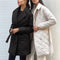 Abrigo de Algodón Tipo Solapa Midi para Mujer - Colección Otoño Invierno