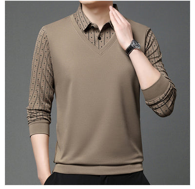 Suéter Falsa Doble Capa para Hombre - Prenda Base Versátil - Image 15