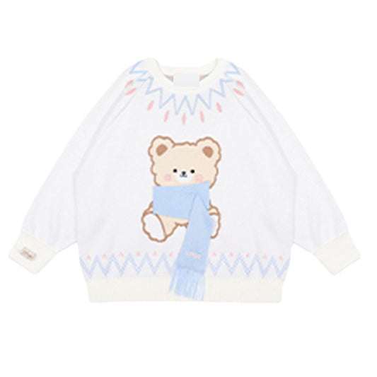 Suéter Holgado Unisex Estampado Osito
