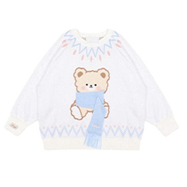 Suéter Holgado Unisex Estampado Osito