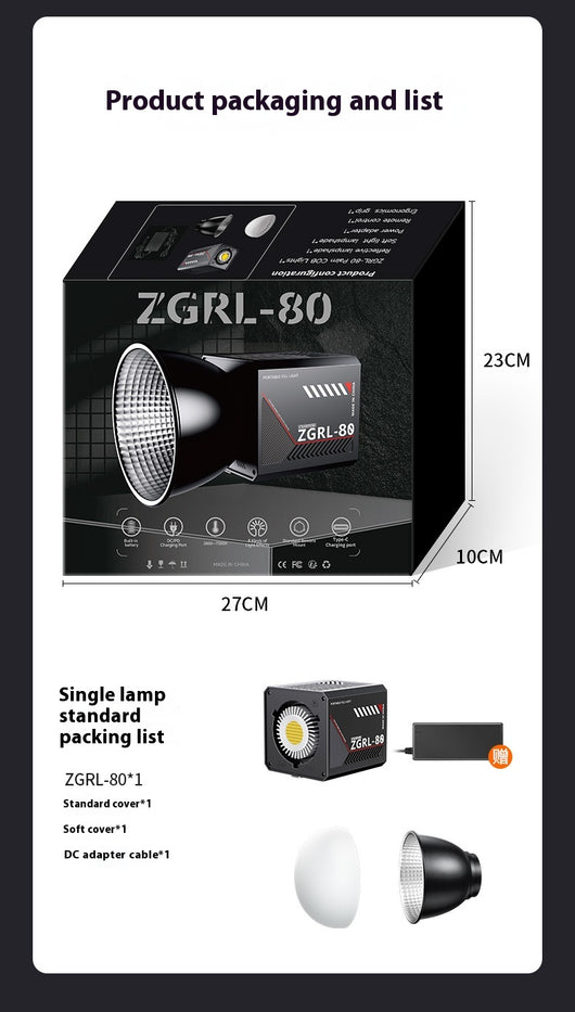 Luz de Relleno COB 80W Portátil de Alta Potencia - Image 25