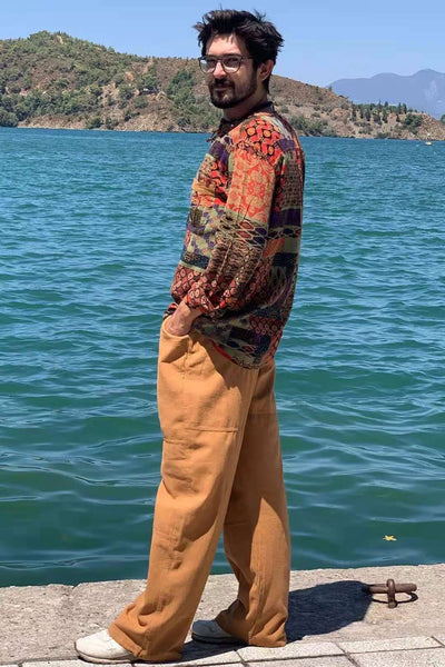 Pantalones de Lino Talla Grande con Bolsillos para Hombre - Image 9