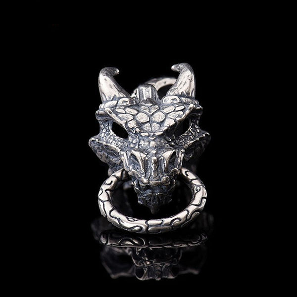 Colgante Dragón Azul Punk en Plata de Ley S925