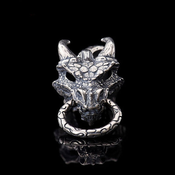 Colgante Dragón Azul Punk en Plata de Ley S925