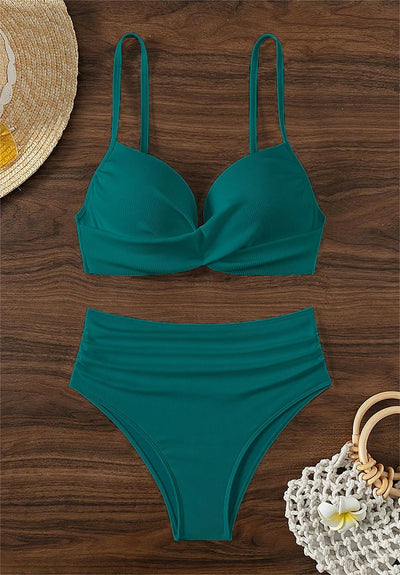 Traje de Baño Bikini Cintura Alta con Refuerzo de Acero para Mujer - Image 16