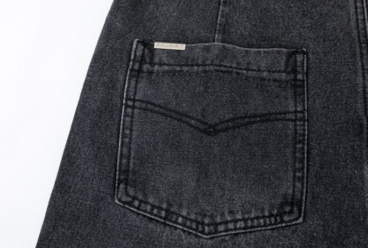 Pantalones Vaqueros Rectos Anchos Rotos con Flecos - Image 12