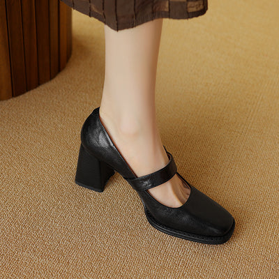 Zapatos Mary Jane de Ante de Oveja con Hebilla de Cuero Premium - Image 17