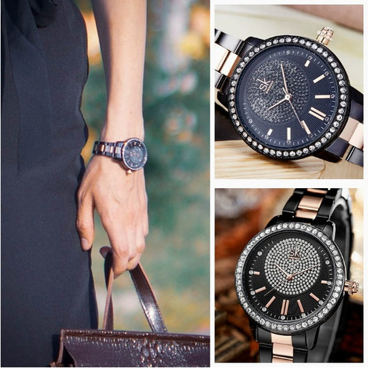 Reloj de Pulsera Shengke para Mujer - Cuarzo Lujo con Cristales - Image 5