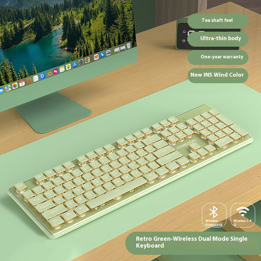 Kit Teclado y Ratón Inalámbrico Mecánico Bluetooth - Diseño Elegante para Oficina - Image 16
