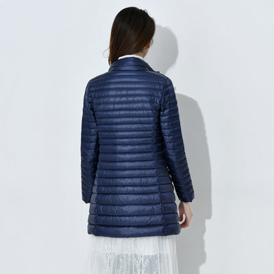 Abrigo Acolchado Mujer Otoño Invierno - Chaqueta Ligera Cuello Alto Ajustada Talla Grande - Image 22
