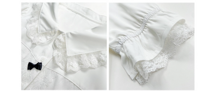 Blusa Blanca con Cuello de Encaje Dulce - Diseño Exclusivo - Image 13