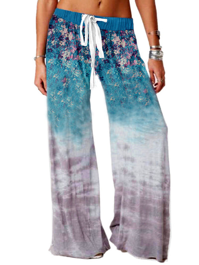 Pantalones Yoga Estampados de Pierna Ancha para Ocio al Aire Libre - Image 11