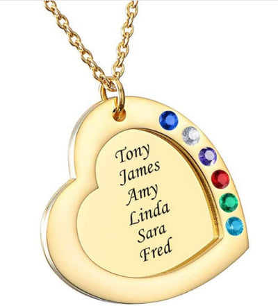 Collar Corazón Hueco Acero Titanio con Letras Personalizadas - Image 11