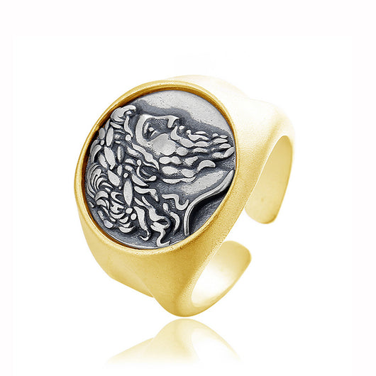 Anillo de Plata Esterlina con Moneda de Zeus - Diseño Versátil - Image 7