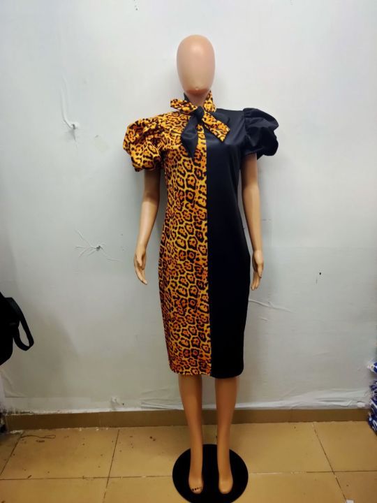 Blusa Estampado Leopardo con Mangas Globo - Tallas Grandes
