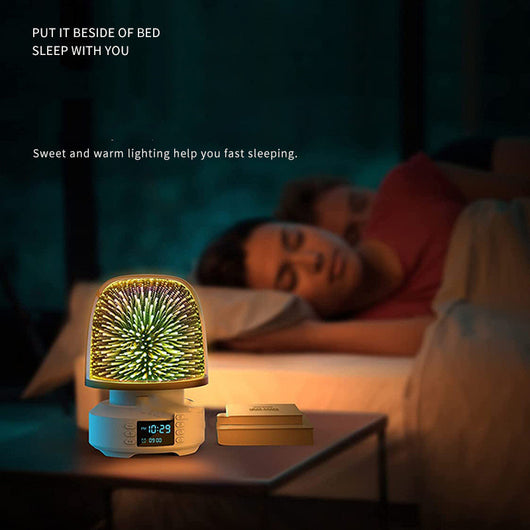 Lámpara Nocturna Proyectora de Fuegos Artificiales Multicolor USB-C - Image 9