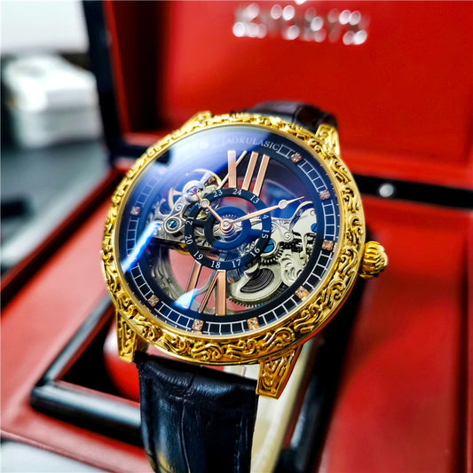 Reloj Automático de Lujo para Hombre con Tourbillon Hueco