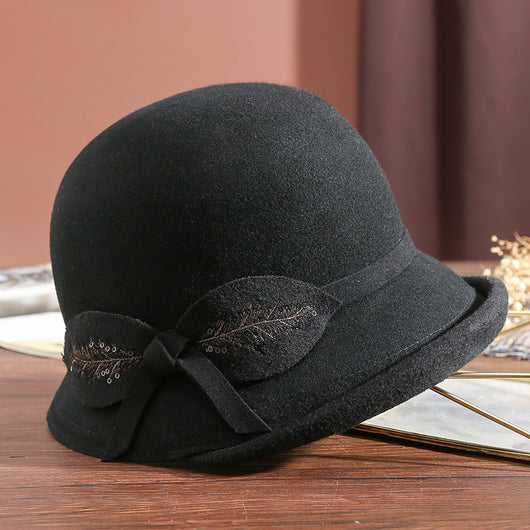 Sombrero de Fieltro de Lana Pura para Mujer - Image 11