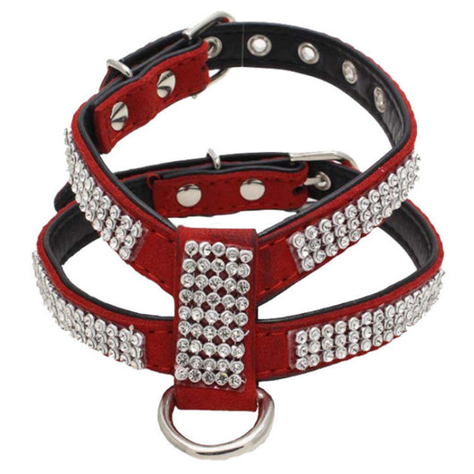 Arnés en K con Strass para Perros Pequeños - Correa de Sujeción Manual - Image 3