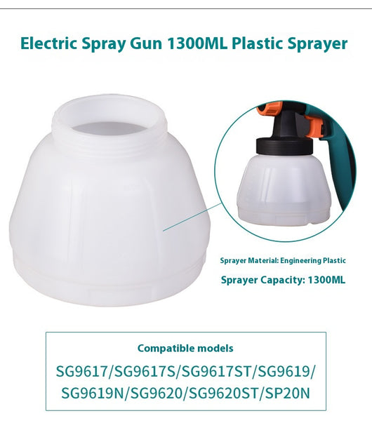 Pistola Rociadora Eléctrica con Depósito de 1300ML en Acero Inoxidable - Image 9