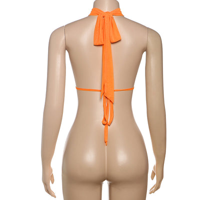 Top Halter Ajustado de Color Liso - Image 15