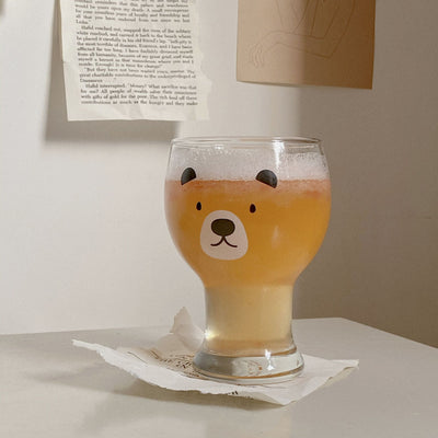 Vaso de Vidrio Infantil con Diseño de Osito para Bebidas Frías - Image 2