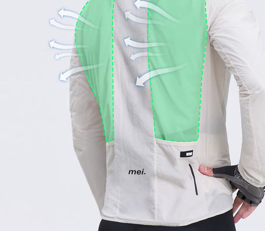 Chaqueta Ciclista Transpirable Cortavientos Multicolor para Primavera y Verano - Image 2