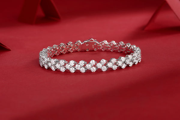 Pulsera de Lujo Canon: Plata S925 con Moissanita Premium y Baño de Platino - Image 4