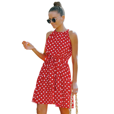 Vestido Elegante de Chifón con Lunares para Mujer - Image 6