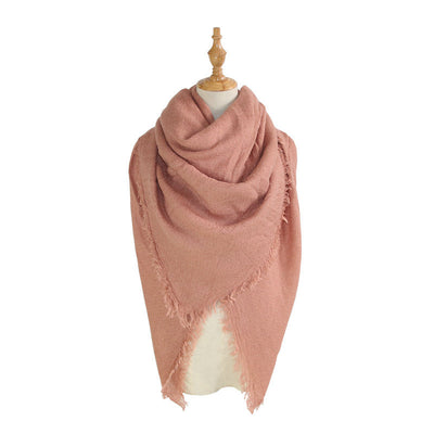 Bufanda Oversized de Falso Cachemira - Diseño Liso y Versátil - Image 22