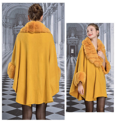 Capa Chal de Pelaje de Conejo Rex para Mujer - Image 7
