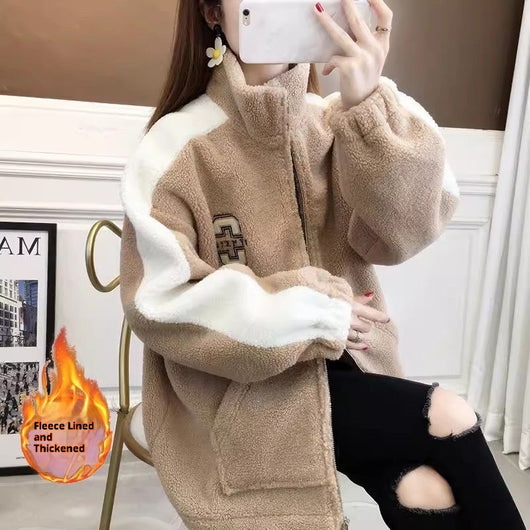 Abrigo Cardigan de Terciopelo Acolchado al Estilo Coreano para Mujer - Image 8