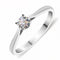 Anel Simples Feminino Prateado Casamento Moissanita Cor EF 9