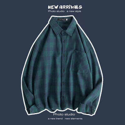 Abrigo Retro de Cuadros para Hombre - Estilo Suelto y Personalidad - Image 11