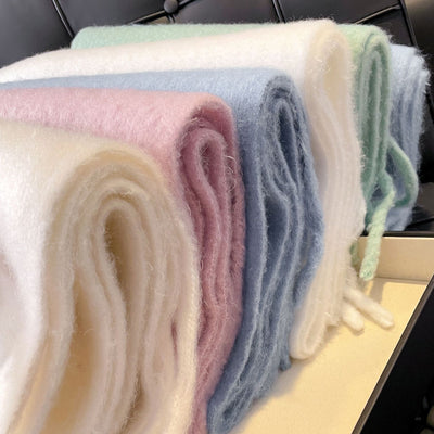 Chal Térmico de Mohair - Bufanda Gruesa para Invierno Colores Sólidos - Image 42