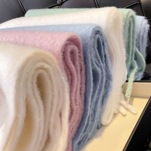 Chal Térmico de Mohair - Bufanda Gruesa para Invierno Colores Sólidos - Image 42