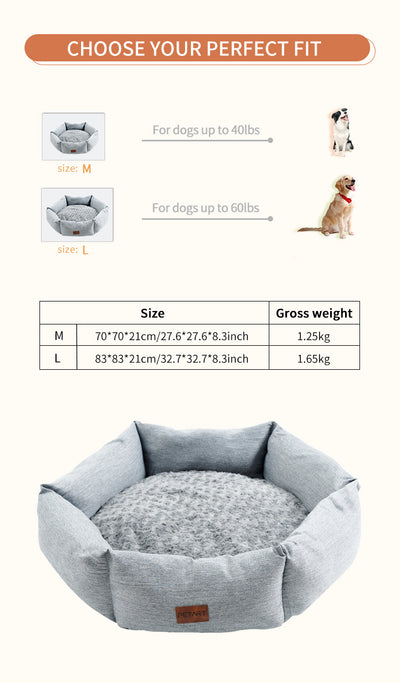 Cama Hexagonal de Terciopelo para Perros - Sofá Calmante y Acogedor - Image 15