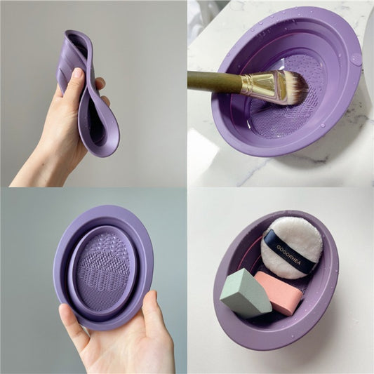 Placa de Limpieza para Brochas de Maquillaje con Recipiente
