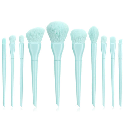 Set de 10 Brochas de Maquillaje Colores Pastel con Cerdas Suaves - Image 9